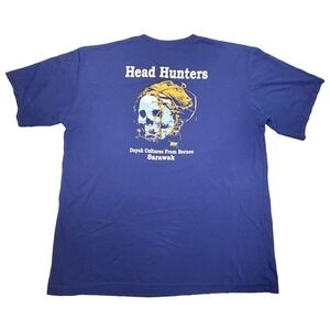 Head Hunters Dayak Cultures From Borneo Sarawak Graphic T-Shirt Men's 2XL Blue